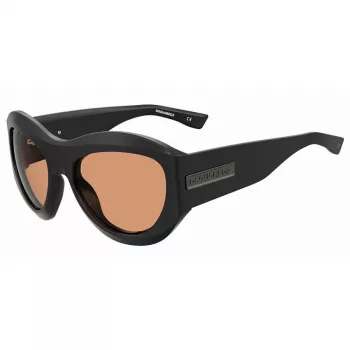 Óculos de sol para homem DSQUARED2 D2-0072-S-8LZ - armação preta, lentes cinzentas, 59 mm