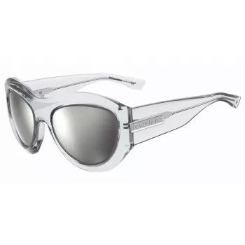 Óculos de sol retangulares de homem DSQUARED2 D2-0072-S-900 em acetato - Armação preta, lentes cinzentas, 59 mm