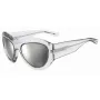Óculos de sol retangulares de homem DSQUARED2 D2-0072-S-900 em acetato - Armação preta, lentes cinzentas, 59 mm