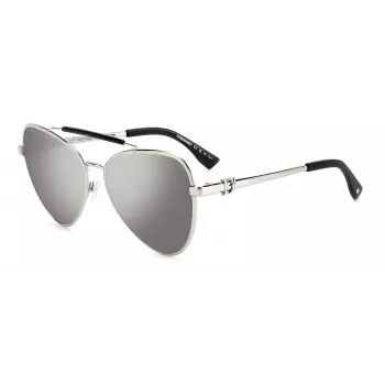 Óculos de sol de mulher DSQUARED2 D2-0093-S-10 armação quadrada em acetato preta lentes cinzentas 60/17/140 mm