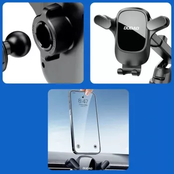 Dudao F5PRO+ Suporte para telemóvel com ventosa - preto