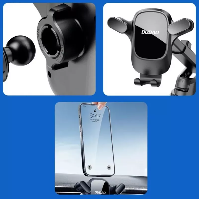 Dudao F5PRO+ Suporte para telemóvel com ventosa - preto