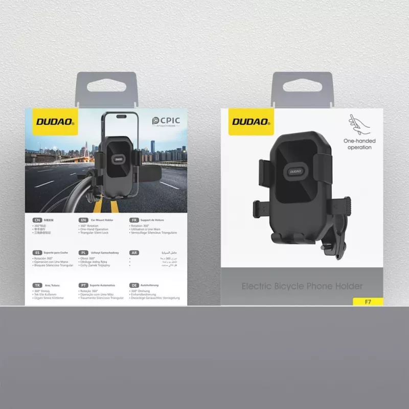 Dudao F7 Suporte para bicicleta, mota, scooter - preto