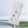 Dudao K11 Powerbank 10000mAh com cabos integrados branco