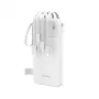 Dudao K11 Powerbank 10000mAh com cabos integrados branco