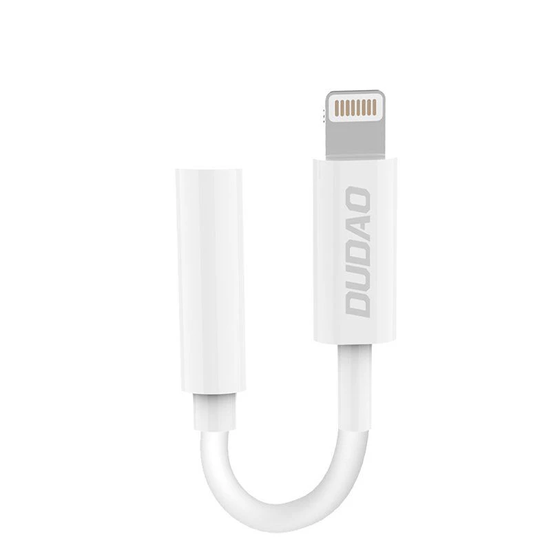 Dudao Adaptador de áudio L16i Lightning para 3,5 mm branco