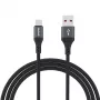 Dudao L3ST Cabo USB-A para USB-C 5A 1,2m entrançado - preto