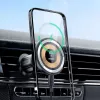 Suporte magnético Dudao com carregador por indução MagSafe 15W para grelha de ventilação do carro - preto