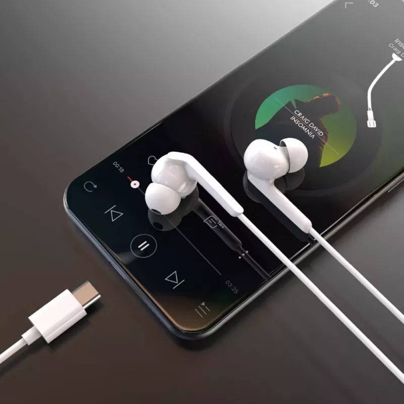 Auscultadores intra-auriculares Dudao X3C+ Hi-Fi 1,2 m branco