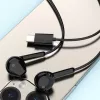 Dudao X3C Auscultadores com fios in-ear USB-C 1,2m - pretos