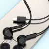DUDAO X3C Auscultadores com fios USB-C in-ear 1,2 m - preto