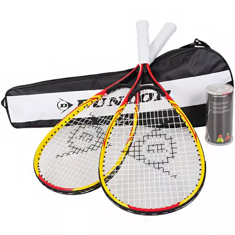 Conjunto de crossminton Dunlop amarelo e vermelho 762091