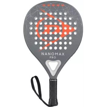 Raquete de padel DUNLOP NANOMAXPRO 365G - Hybrid-Teardrop/Redonda Oversize avançada, fibra de carbono 12K, borracha EVA Pro, 365g