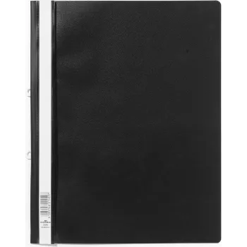 DURABLE 258001 pasta de arquivo A4+ com fita de fixação, frente transparente, verso azul, pack de 25