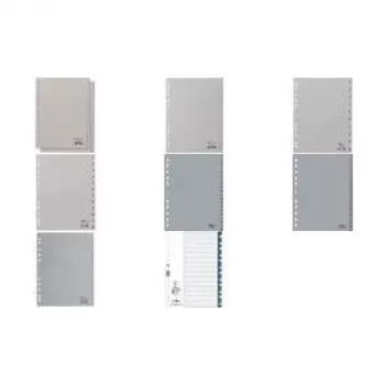 DURABLE Separadores numerados A4 1-31, 31 partes, separadores multicoloridos em relevo, polipropileno cinzento, perfuração universal 675627