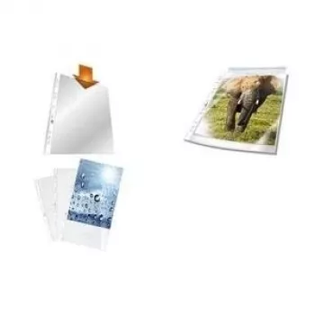 Capa perfurada DURABLE BUSINESS A4, polipropileno, transparente, pack de 100 265819