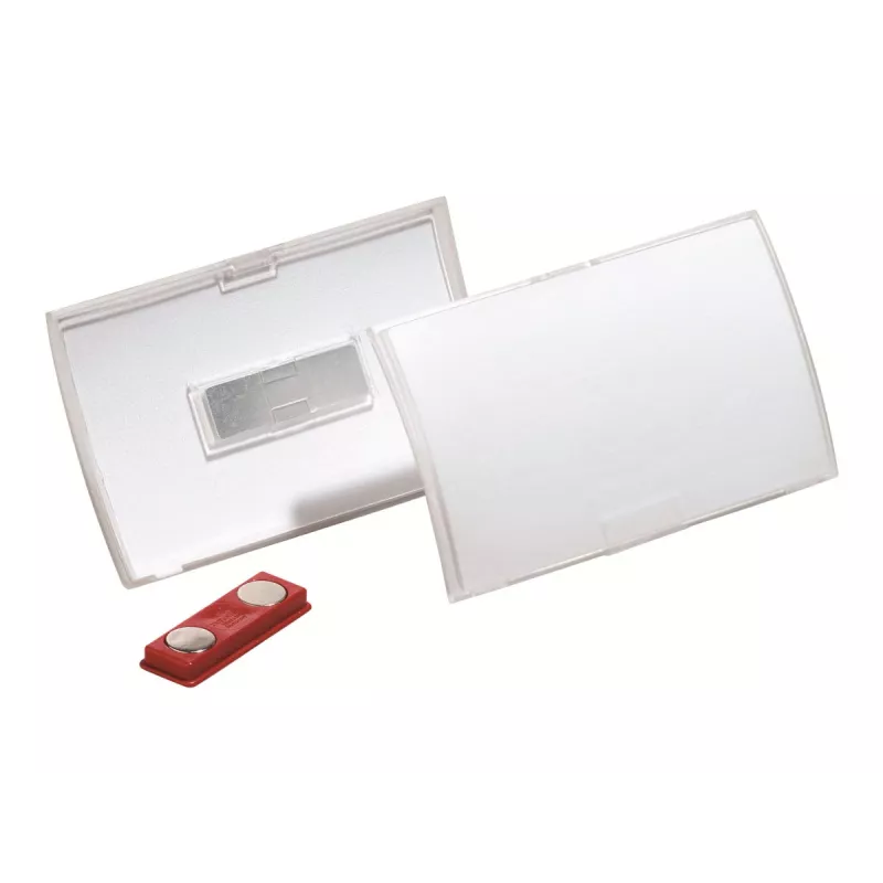 DURABLE CLICK FOLD porta-crachás magnético 90x54 mm, transparente, pack de 10 (821519)
