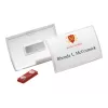 DURABLE CLICK FOLD porta-crachás magnético 90x54 mm, transparente, pack de 10 (821519)