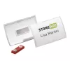 DURABLE CLICK FOLD porta-crachás magnético 90x54 mm, transparente, pack de 10 (821519)