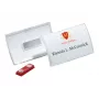 DURABLE CLICK FOLD porta-crachás magnético 90x54 mm, transparente, pack de 10 (821519)