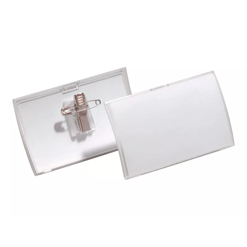 DURABLE CLICK FOLD Porta-nomes 40x75 mm com Combi Clip, pack de 25 821119