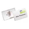 DURABLE CLICK FOLD Porta-crachás com clipe combinado, 90 x 54 mm, transparente, pack de 25 (821419)