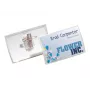 DURABLE CLICK FOLD Porta-crachás com clipe combinado, 90 x 54 mm, transparente, pack de 25 (821419)
