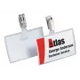 DURABLE CLICK FOLD Crachá com clipe, inserção 90x54 mm, transparente, pack de 25 821619