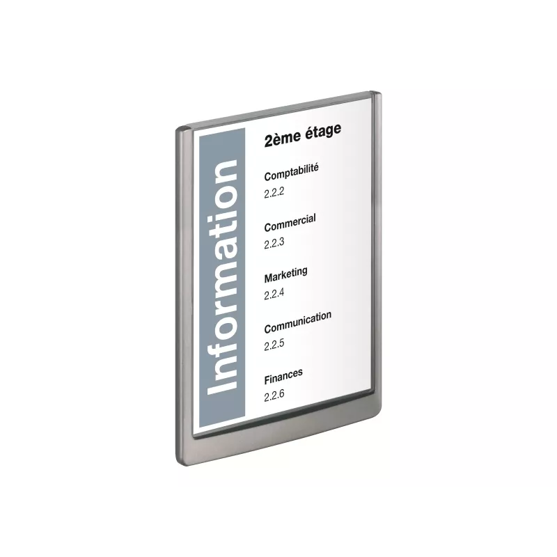Durable Click Sign A4 Placa de porta vertical, grafite (486737)