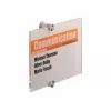 Conjunto de placas de porta DURABLE CRYSTAL SIGN A5 formato horizontal, acrílico transparente, montagem com parafusos, 1 conjunto 482319