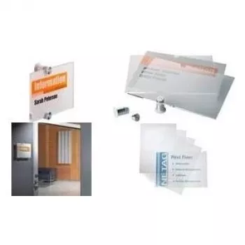 DURABLE CRYSTAL SIGN® A5 Folhas de substituição, pack de 10, transparente 483319