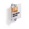 DURABLE CRYSTAL SIGN Placa de porta 105x105 mm, acrílico sem moldura, montagem com parafusos, transparente, 1 conjunto 482019