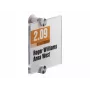 DURABLE CRYSTAL SIGN Placa de porta 105x105 mm, acrílico sem moldura, montagem com parafusos, transparente, 1 conjunto 482019