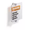 DURABLE CRYSTAL SIGN Placa de Porta 148x148 mm, acrílico transparente, montagem com parafusos, conjunto de 1 482219