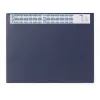 DURABLE Tapete de secretária com calendário integrado, cobertura total transparente, 65x52 cm, azul-escuro