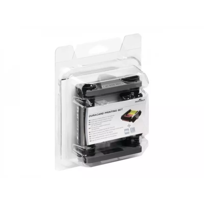 DURABLE DURACARD ID 300 Kit de acessórios para impressora com fita monocrómica preta e cartão de limpeza 891300