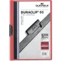 DURABLE DURACLIP 60 A4 Pasta de pinça preta com frente transparente, capacidade de 60 folhas, mola antiderrapante, pack de 25 220903