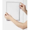 DURABLE DURAFRAME SUN A4 Moldura informativa autoadesiva resistente aos UV, prateada, pack de 2 484123