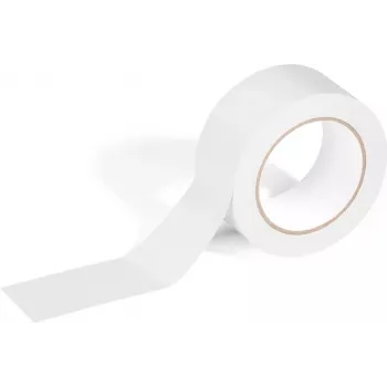 DURABLE DURALINE BASIC fita de marcação 50 mm x 30 m, branco, PVC autoadesivo, resistente a rasgos e abrasão 104402