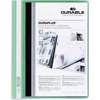 DURABLE DURAPLUS A4+ Pasta de apresentação, verde, embalagem de 25 257905