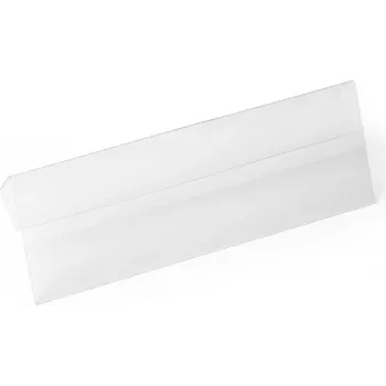 DURABLE HARD COVER porta-cartões com dobra, A6 horizontal, transparente, 10/VE 116119