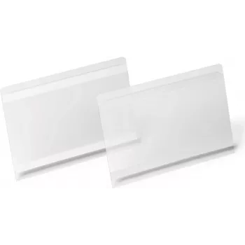 Bolsa autoadesiva para etiquetas DURABLE HARD COVER A5 horizontal, transparente, pack de 10 118319