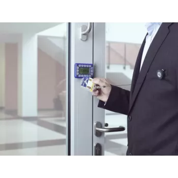DURABLE Porta-cartões de identificação com fio retrátil para 1 cartão, pack de 10 801119