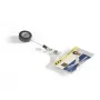 DURABLE Porta-cartões de identificação com fio retrátil para 1 cartão, pack de 10 801119