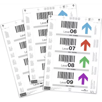 Etiquetas para inserir DURABLE 150 x 67 mm, 80 unidades, cartão, branco, para impressoras laser e jato de tinta 100302