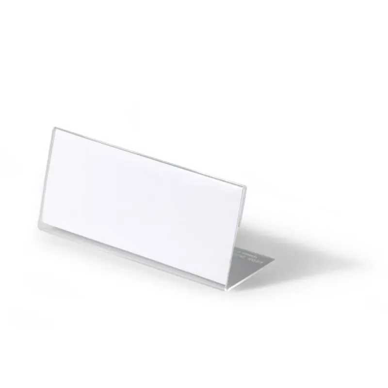 DURABLE porta-nomes de mesa em L 61x150 mm acrílico transparente, pack de 10 805419
