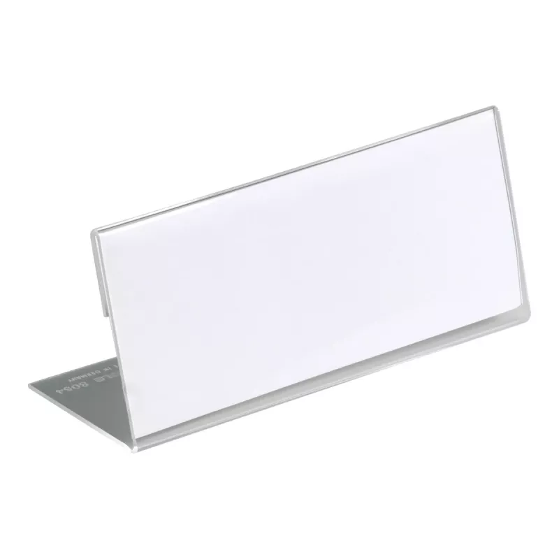 DURABLE porta-nomes de mesa em L 61x150 mm acrílico transparente, pack de 10 805419