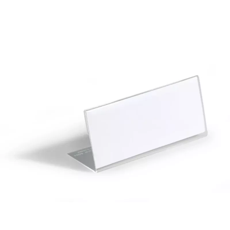 DURABLE porta-nomes de mesa em L 61x150 mm acrílico transparente, pack de 10 805419