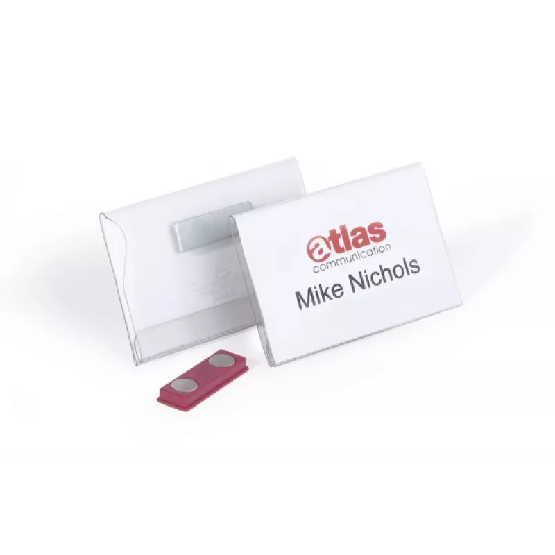 DURABLE Placa de identificação magnética 90 x 54 mm, Transparente, 25 por embalagem 811719
