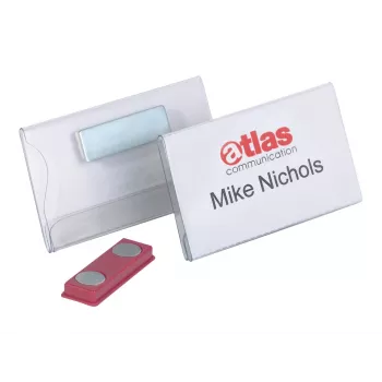 DURABLE Placa de identificação magnética 90 x 54 mm, Transparente, 25 por embalagem 811719